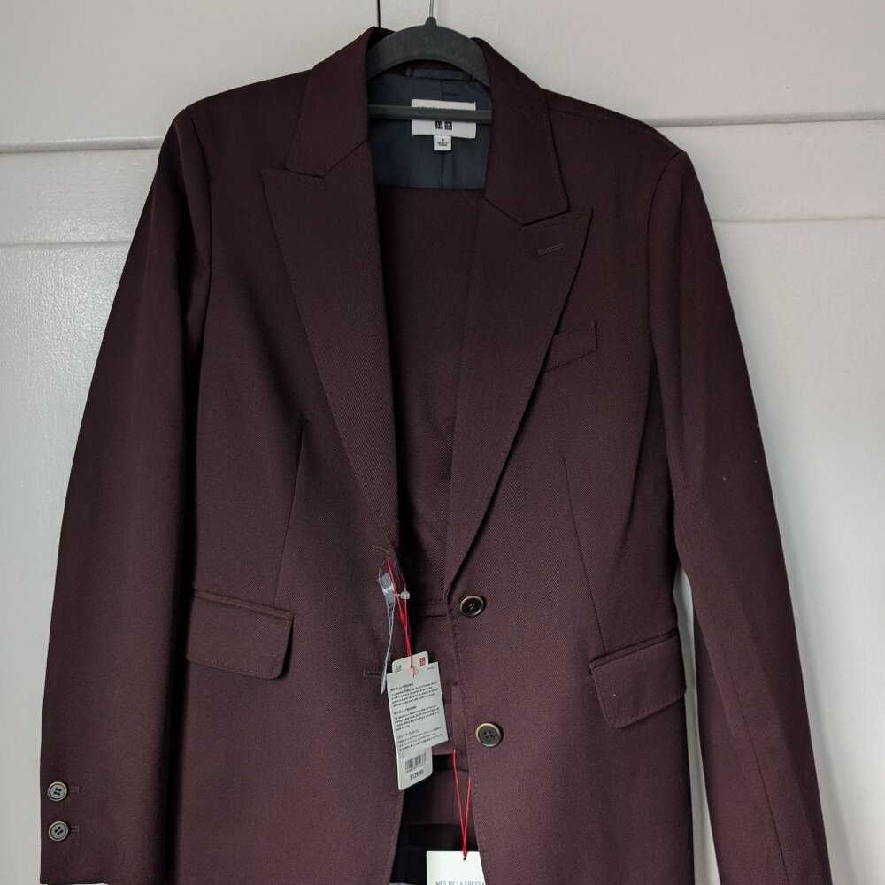 NWT Ines de la Fressange x Uniqlo Wool Blend Suit 2 Piece - Size Small 0